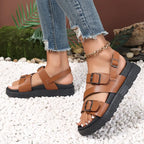 CORFU – Orthopedic Black Sandals – 3000