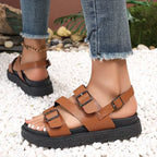 CORFU – Orthopedic Black Sandals – 3000