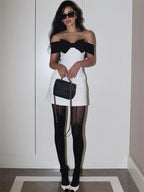 ANTIBES – Off-Shoulder Mini Dress – 1344