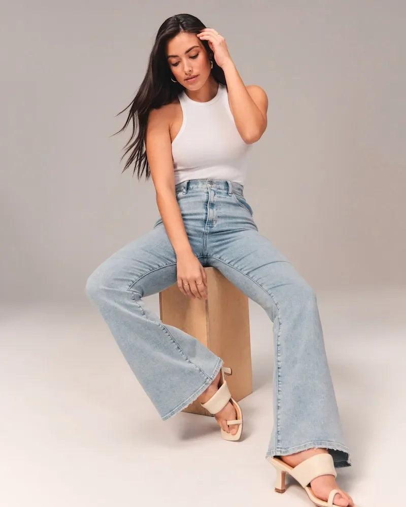 PARIS- Stretch Flare Jeans — Ultra High Rise