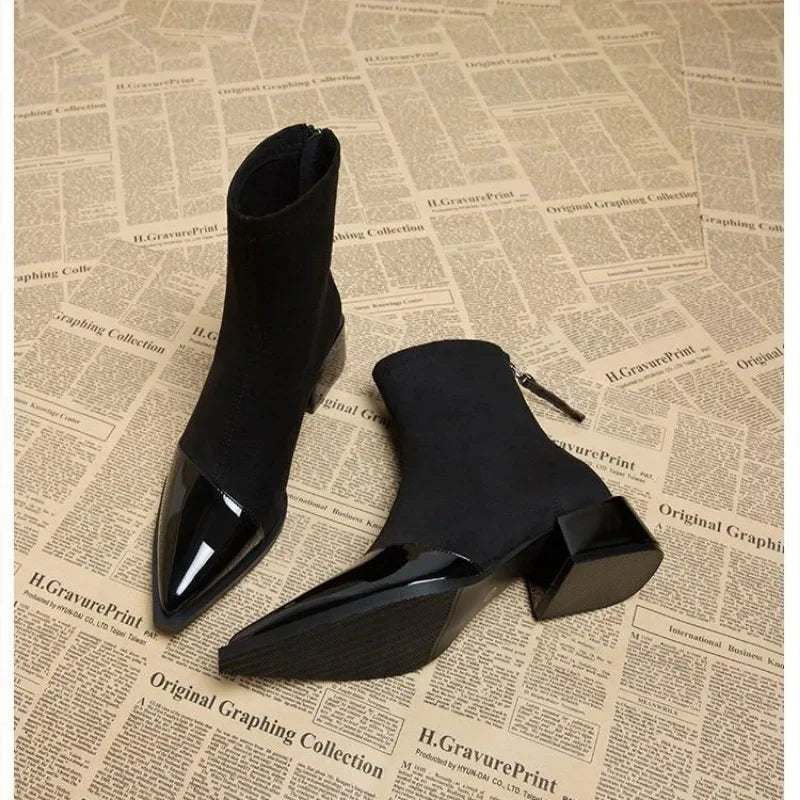 PRAGUE – Block Heel Ankle Boots – 4436