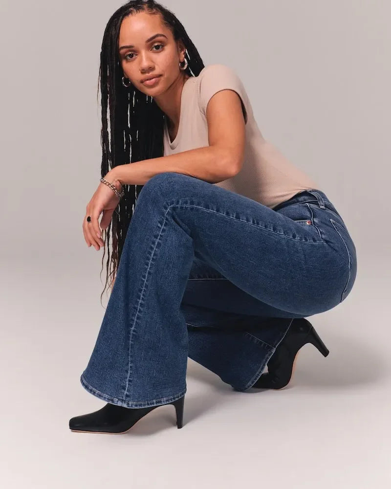 PARIS- Stretch Flare Jeans — Ultra High Rise