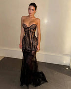 ALICANTE – Strapless Bustier Maxi Dress – 2287