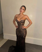 ALICANTE – Strapless Bustier Maxi Dress – 2287