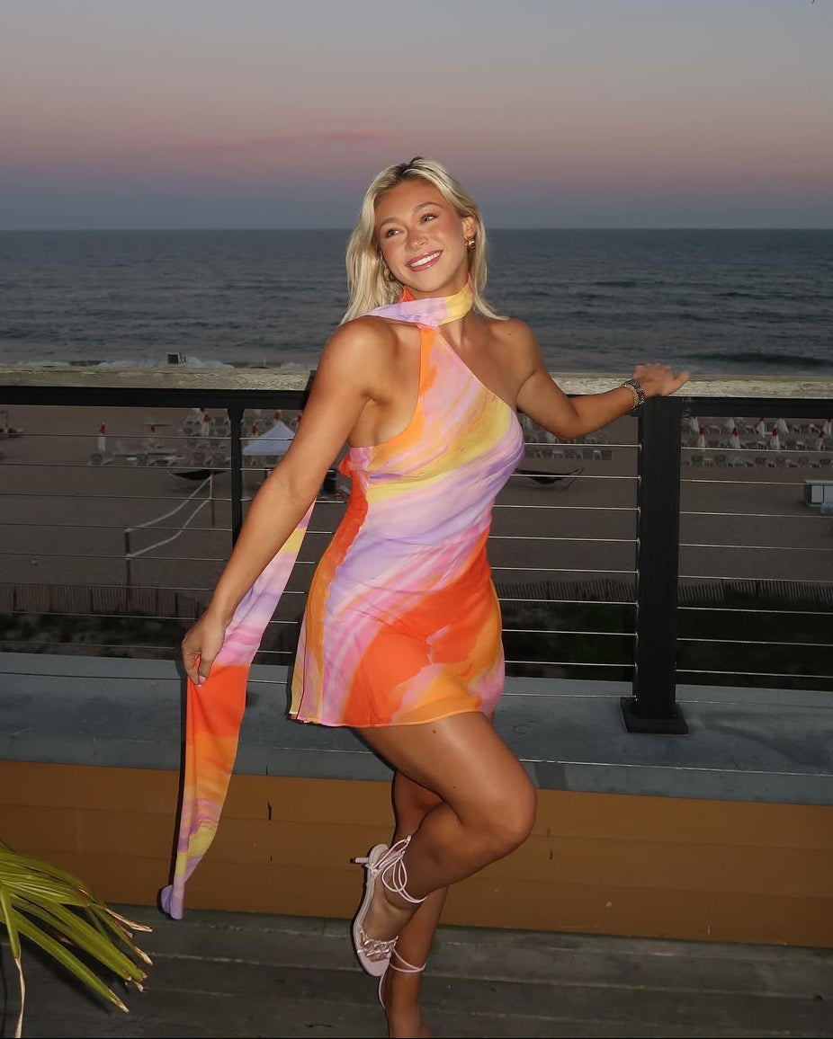 ROME – One-Shoulder Satin Mini – 7542