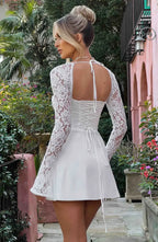 ATHENS – Lace Sleeve Mini Dress – 5587