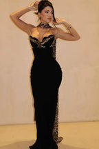 NAPLES – Strapless Leopard Maxi Dress – 3844