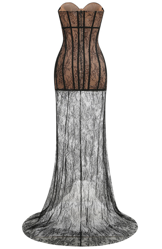 ALICANTE – Strapless Bustier Maxi Dress – 2287