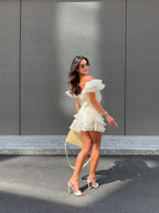 FLORENCE – Off-Shoulder Mini Dress – 8232