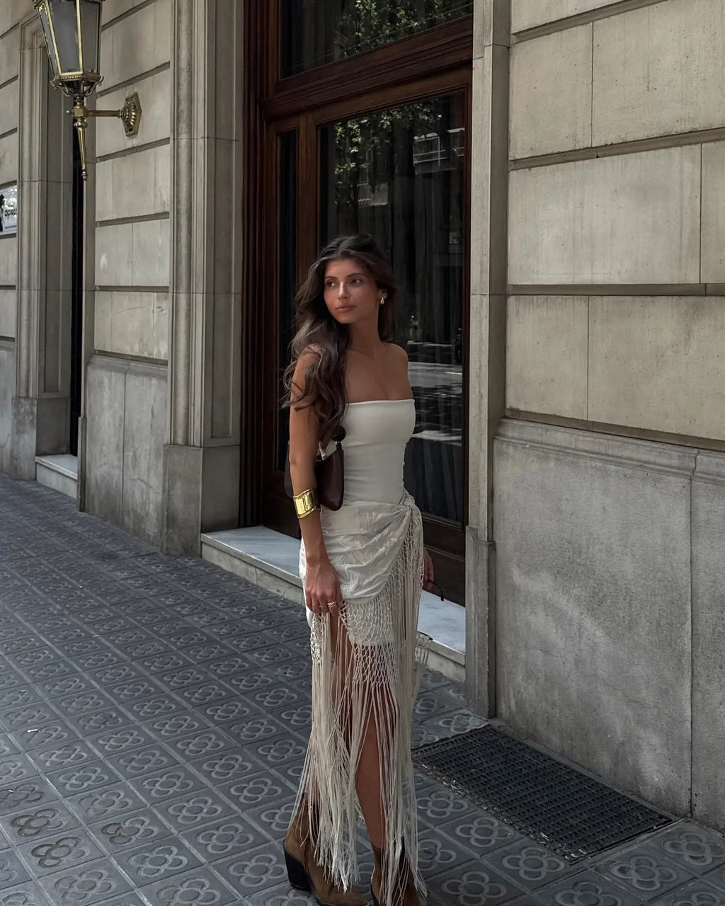 SALERNO – Embroidery Fringe Skirt – 3133