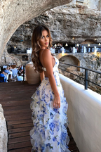 CORFU – Sleeveless Ruffle Maxi Dress – 4040