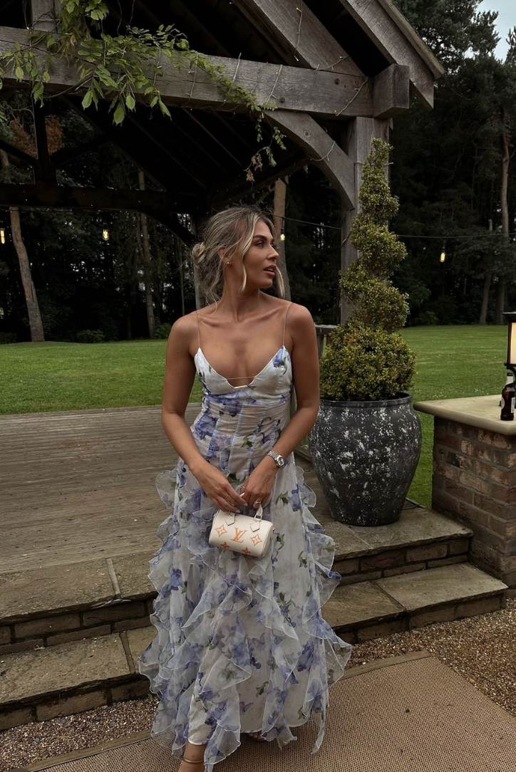 CORFU – Sleeveless Ruffle Maxi Dress – 4040