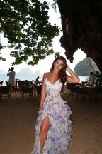 CORFU – Sleeveless Ruffle Maxi Dress – 4040