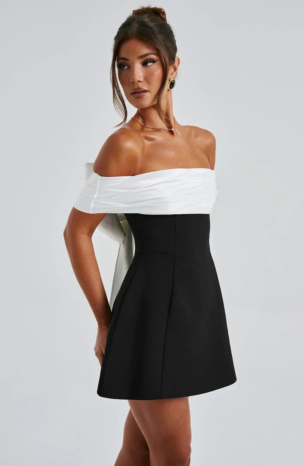 IBIZA – Off-Shoulder Mini Dress – 8296