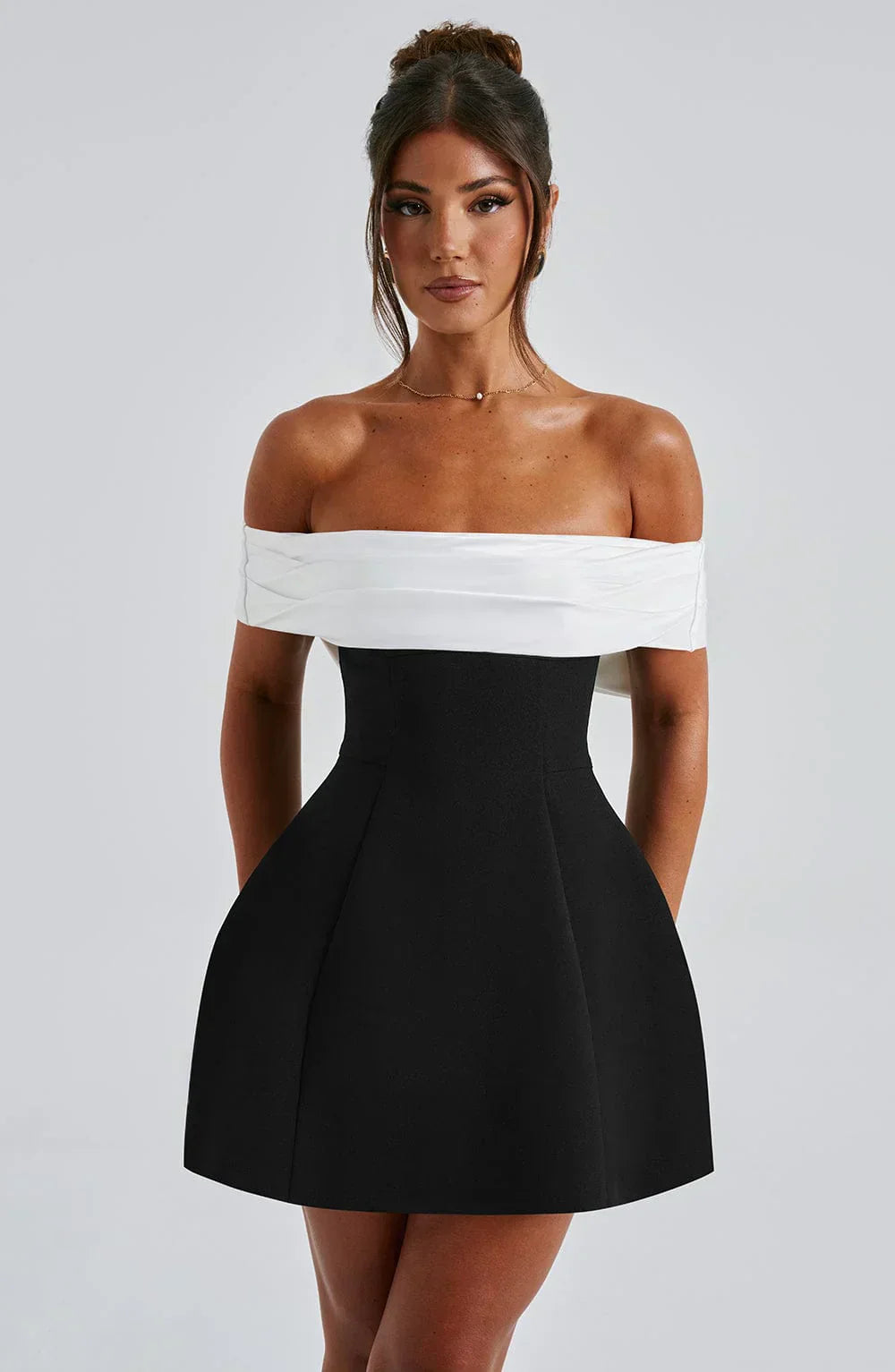 IBIZA – Off-Shoulder Mini Dress – 8296