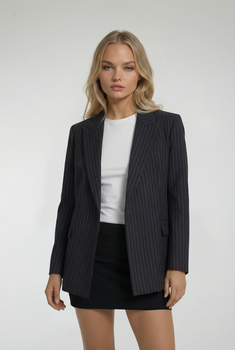 MILAN – Gestreepte Blazer – 039 – Popeline