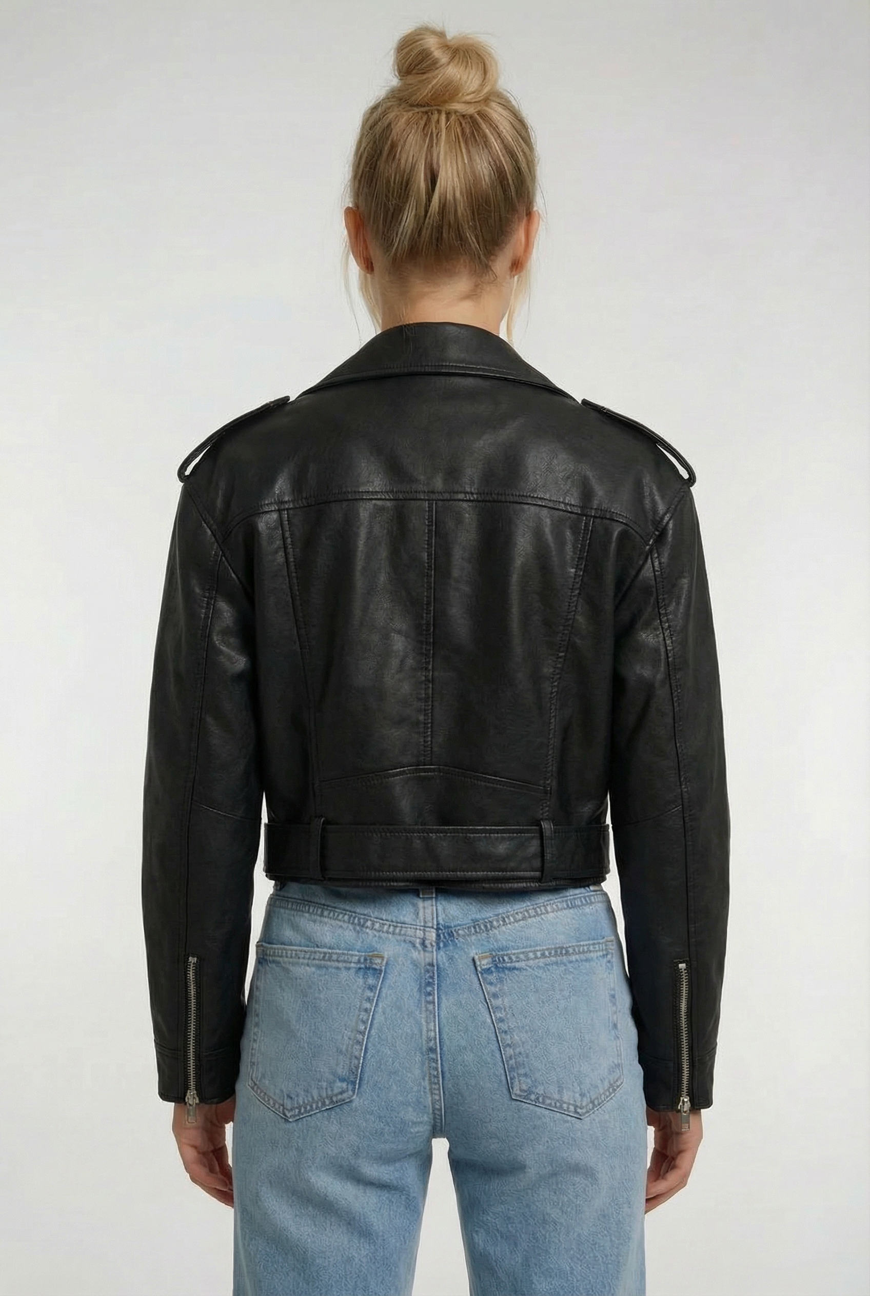BERLIN – Belted Moto Jacket – 030 –Vegan Leather