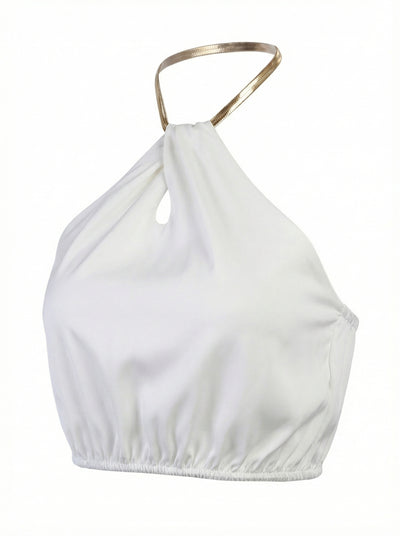 MILANO – Chain Halter Crop Top – 026