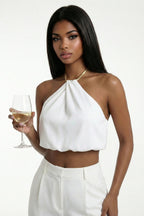 MILANO – Chain Halter Crop Top – 026