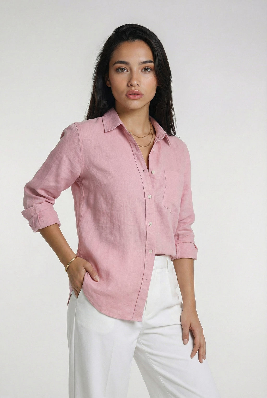 IBIZA – Cotton-Linen Tunic Shirt – 304