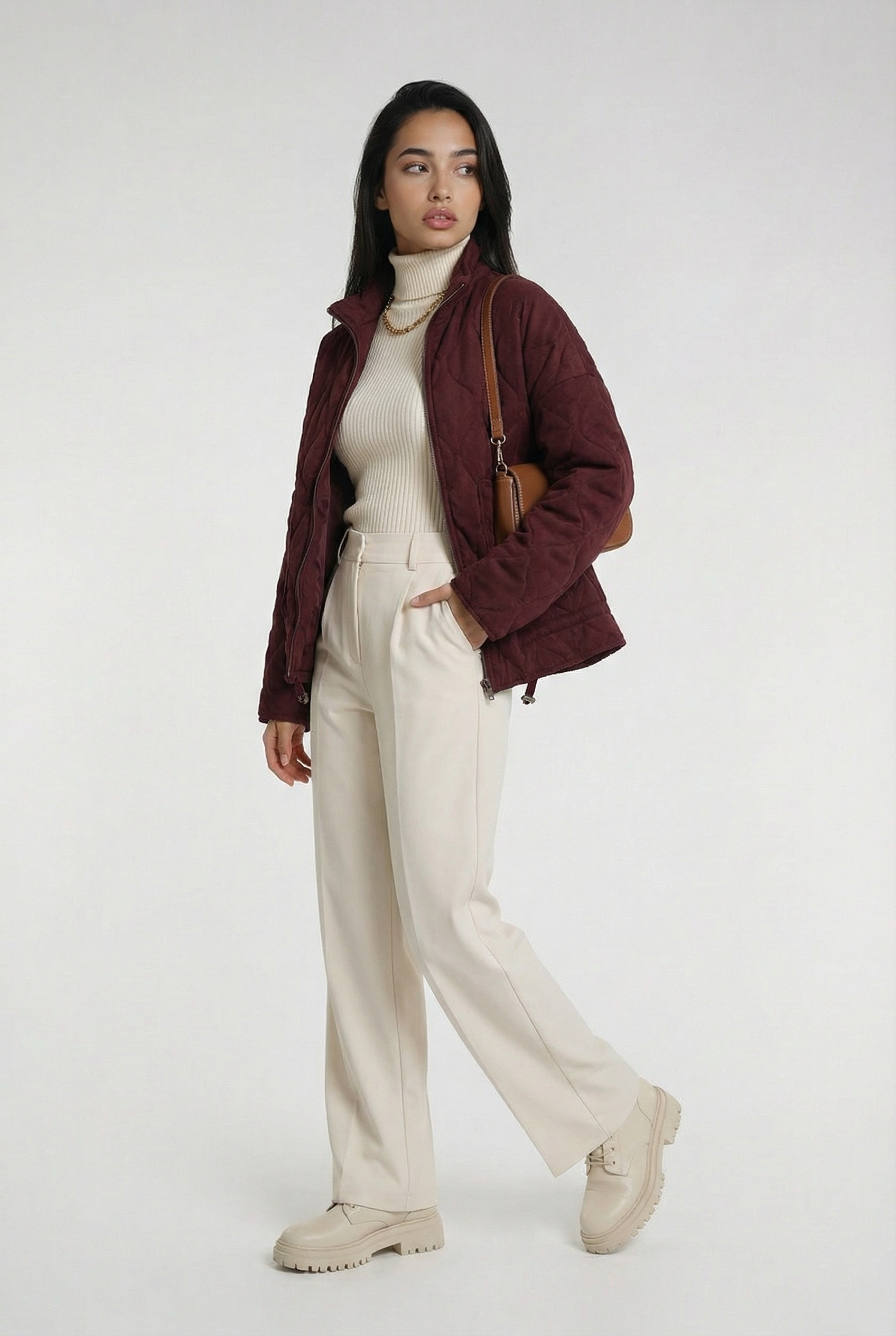 LYON – High Collar Quilted Jacket – 284