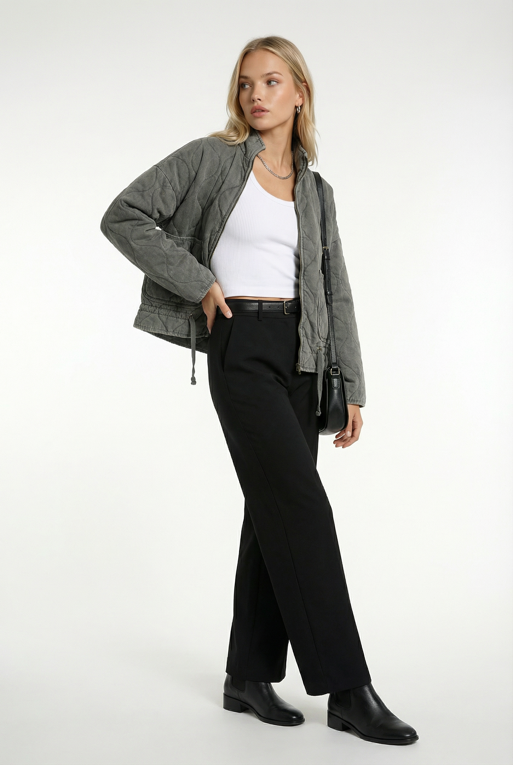 LYON – High Collar Quilted Jacket – 284