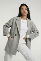 ZURICH – Chain Detail Wool Coat – 226