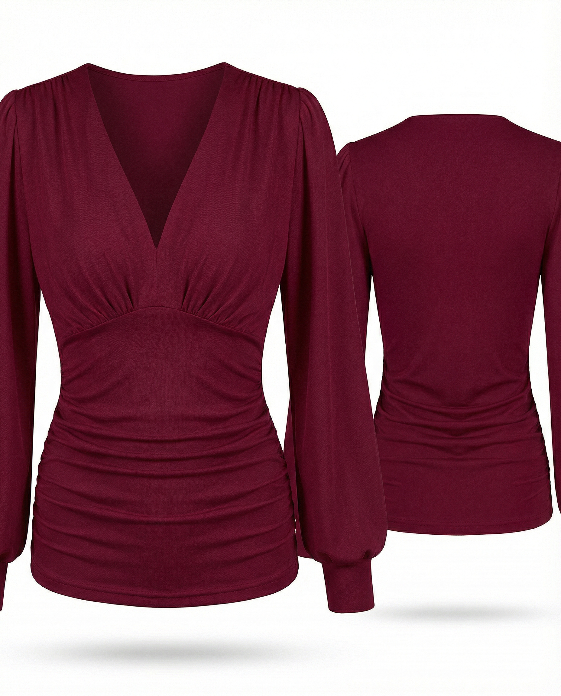 VIENNA – Button-Up Jersey Blouse – 257