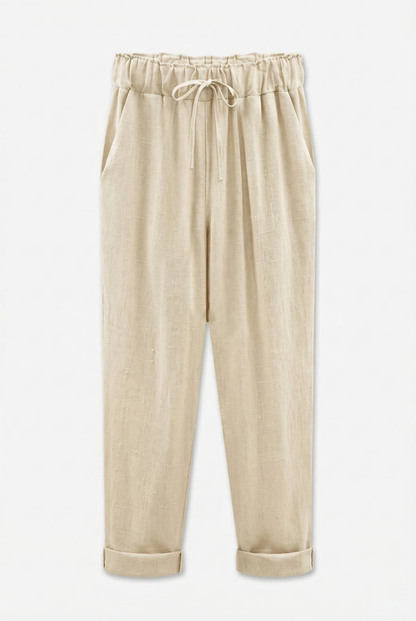 PALERMO – Cotton-Linen Harem Pants – 463