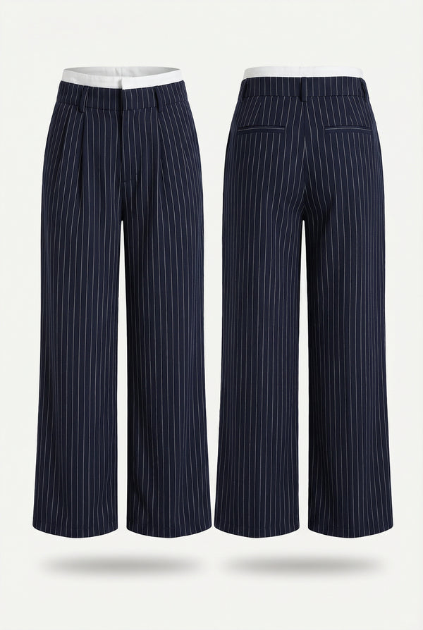 MILAN – Striped Wide-Leg Pants – 2441