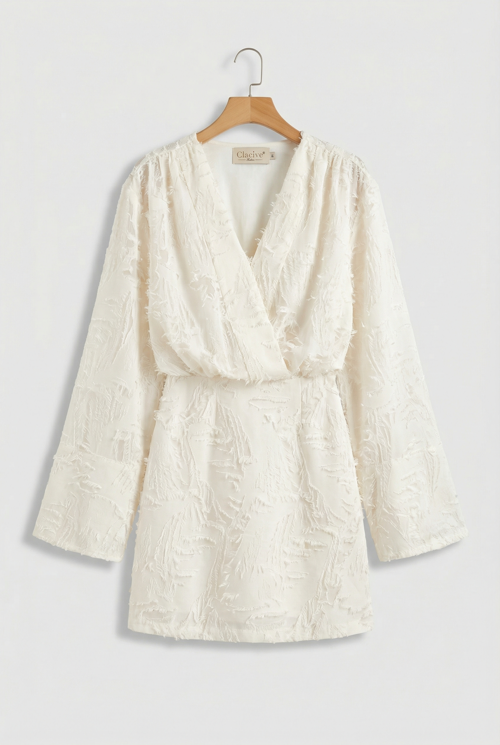 FLORENCE – V-Neck Long-Sleeve Mini Dress – 5236