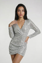 CANNES – Sequin Mesh Bodycon Dress – 3742