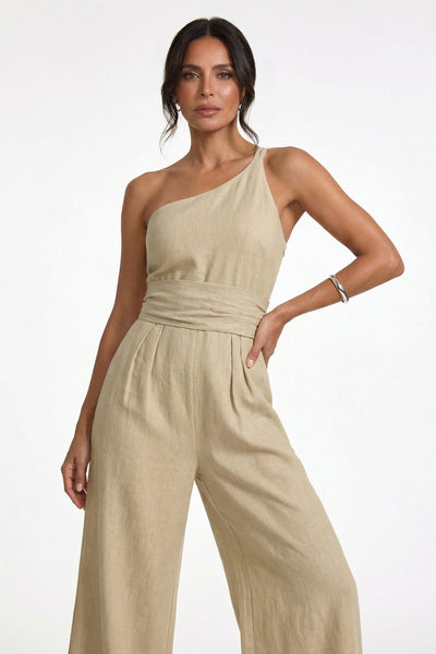 LISBON – One-Shoulder Wide-Leg Jumpsuit – 2105