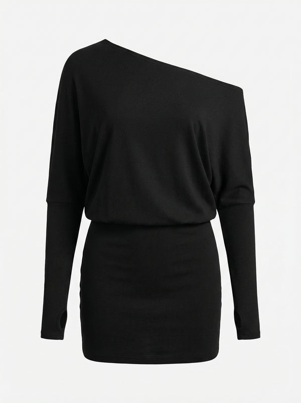 PALMA – Off-Shoulder Sheath Mini Dress – 7425