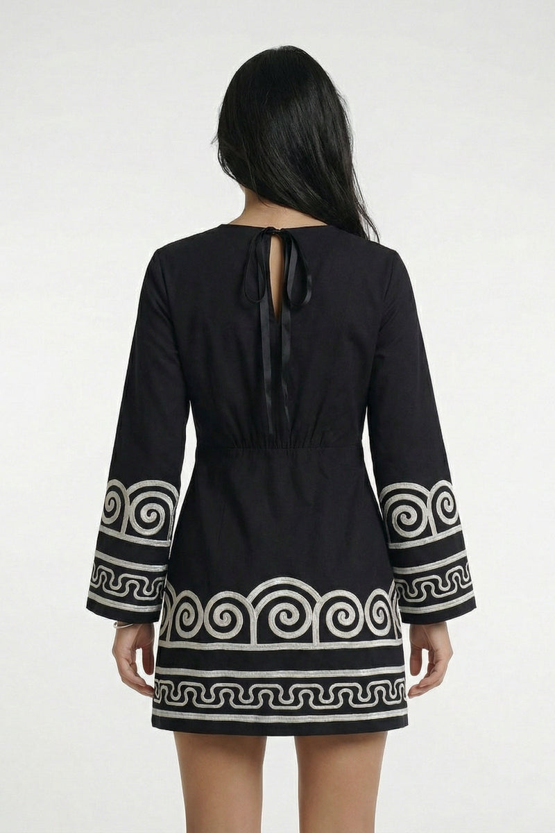 CAGLIARI – Embroidered Mini Dress – 1525