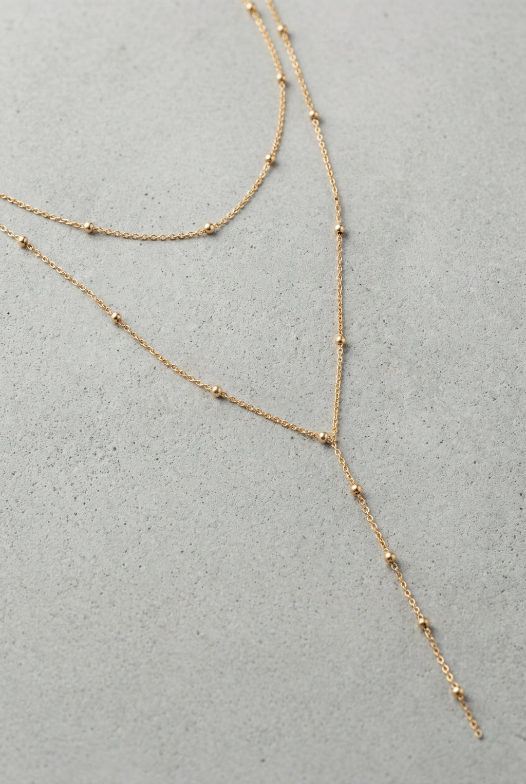VIENNA – Gold Plated Lariat Necklace – 018