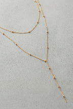 VIENNA – Gold Plated Lariat Necklace – 018