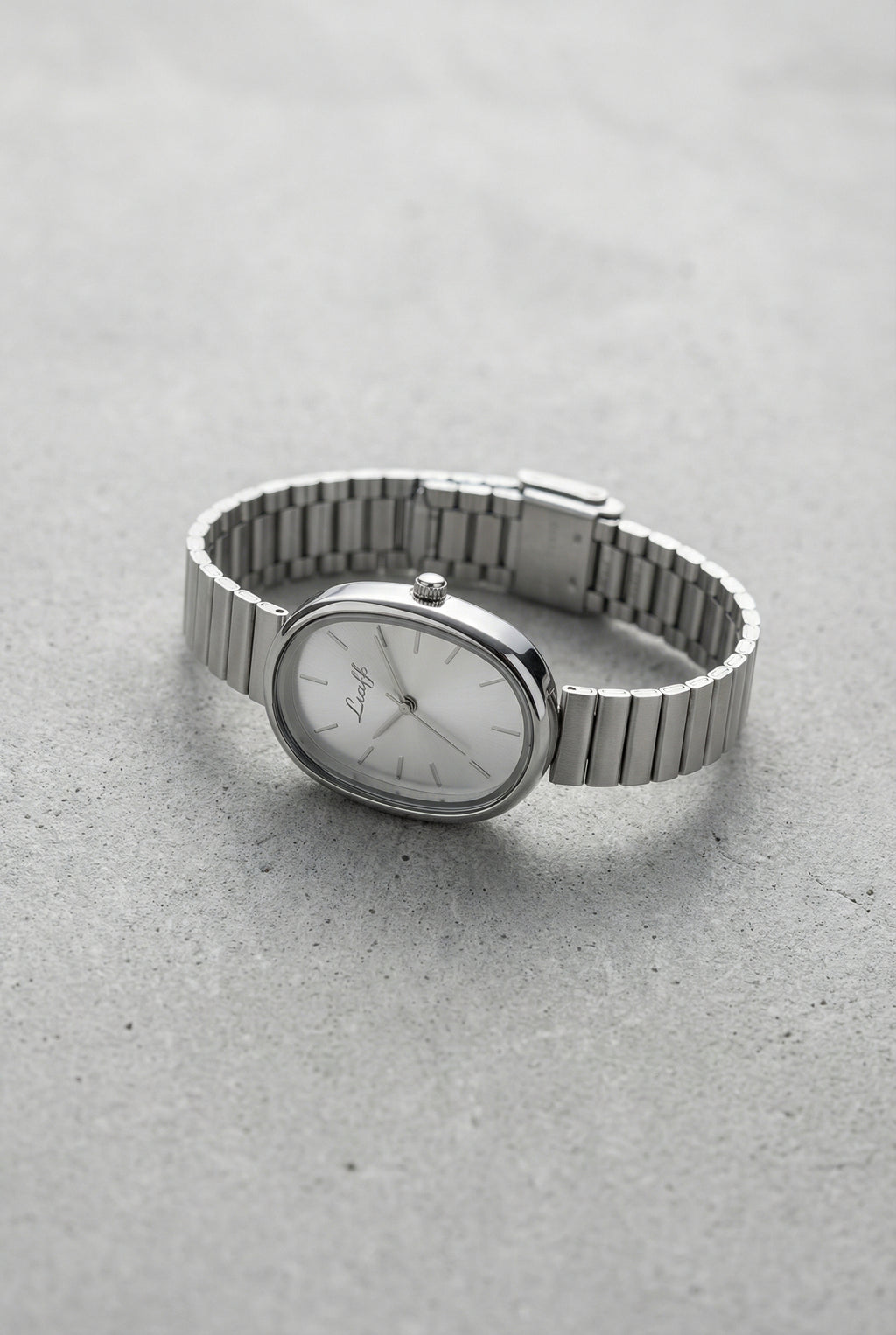 GENT – Silver Stainless Steel Oval Watch – 071