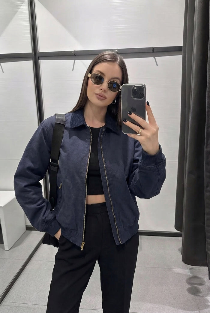 SEOUL – K-Style Corduroy Cropped Jacket – 279