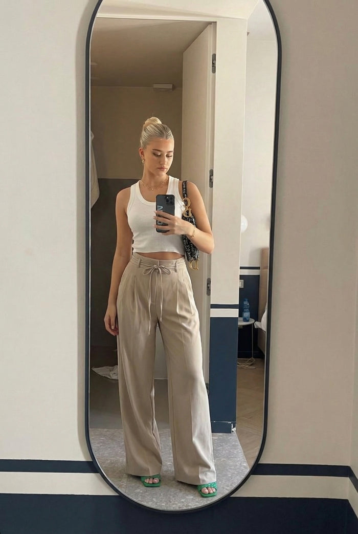 VALENCIA – Veter Hoge Taille Rechte Broek – 2186