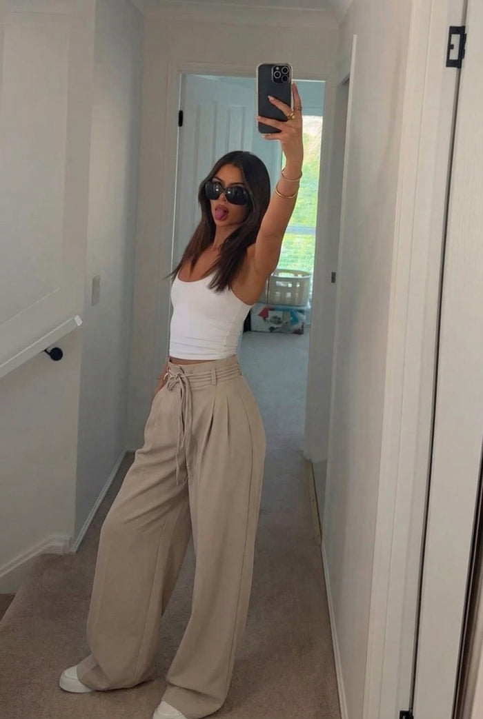 VALENCIA – Veter Hoge Taille Rechte Broek – 2186