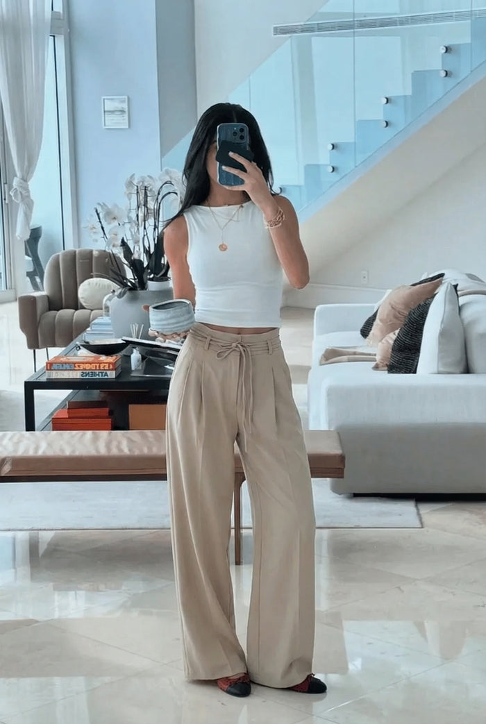 VALENCIA – Veter Hoge Taille Rechte Broek – 2186