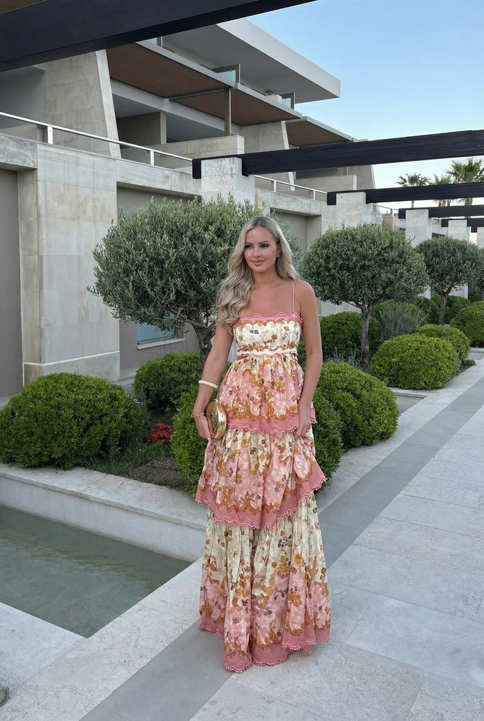 SPLIT – Bloemen Maxi Jurk – 5021