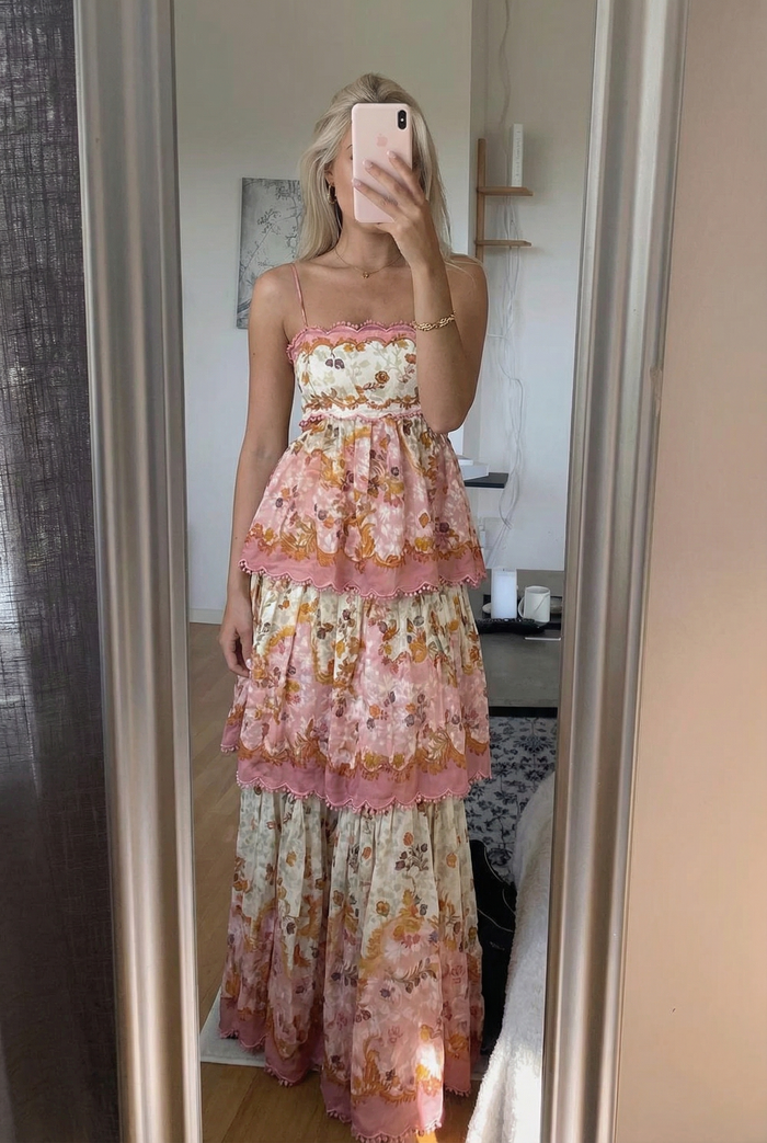 SPLIT – Bloemen Maxi Jurk – 5021