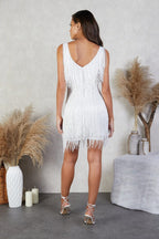 CAPRI – Sequined Fringe Mini Dress – 3383