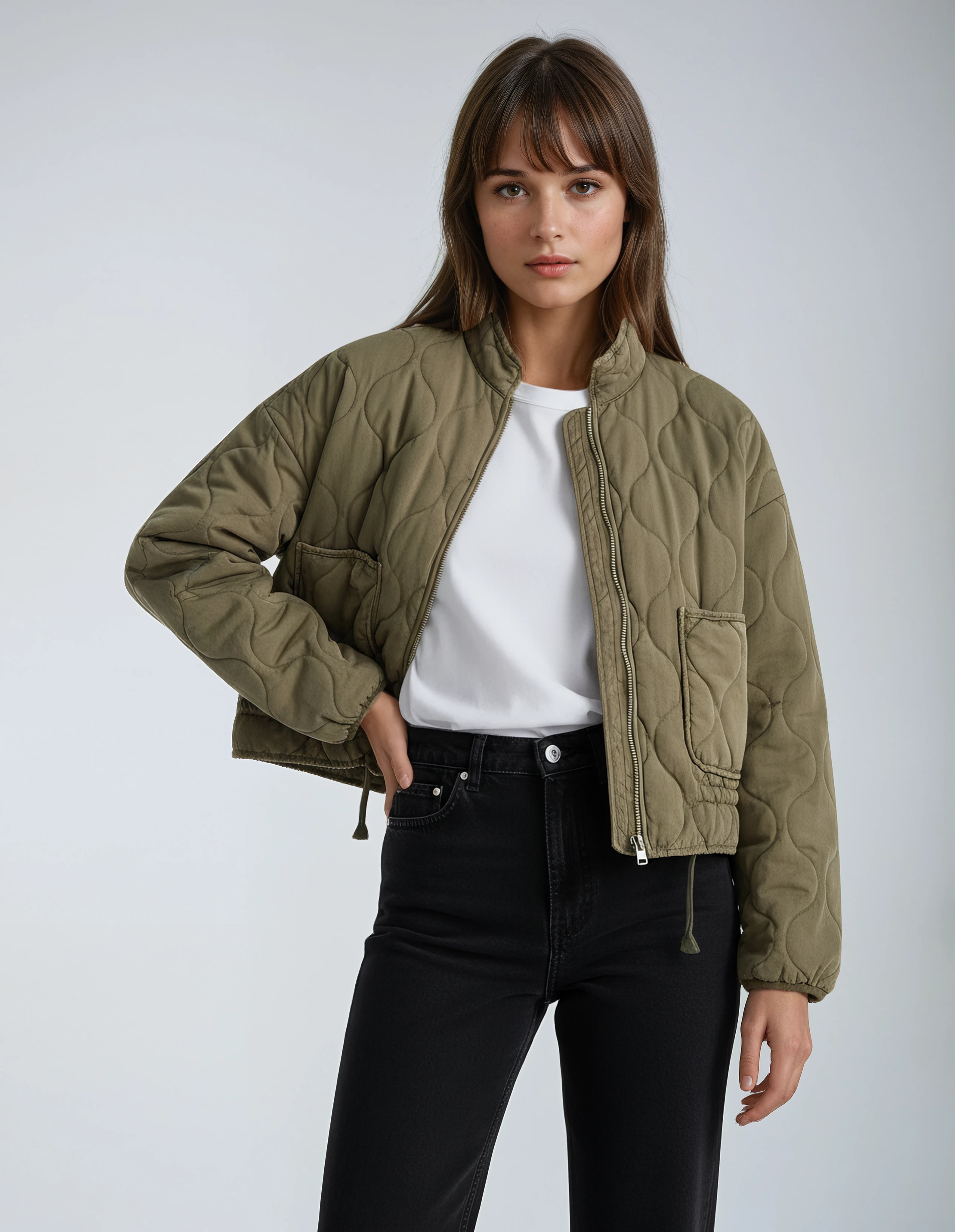 PRAGUE – Quilted Collar Jacket – 240 – Cotton Lenzing™