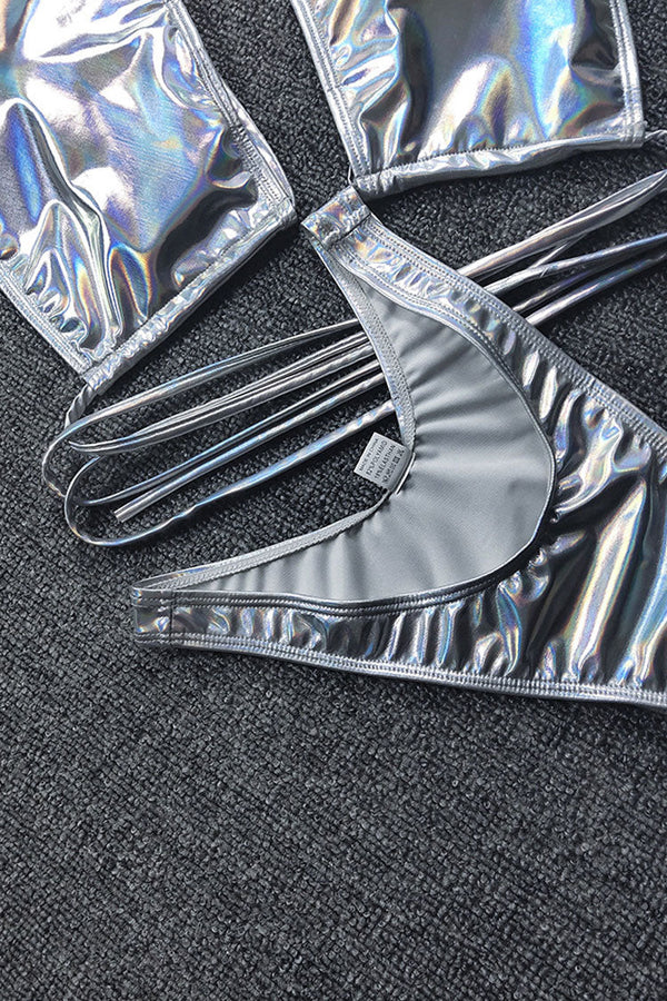 CORFU – Metallic Wrap Bikini – 8966