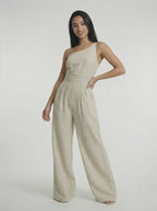 LISBON – One-Shoulder Wide-Leg Jumpsuit – 2105