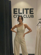 LISBON – One-Shoulder Wide-Leg Jumpsuit – 2105