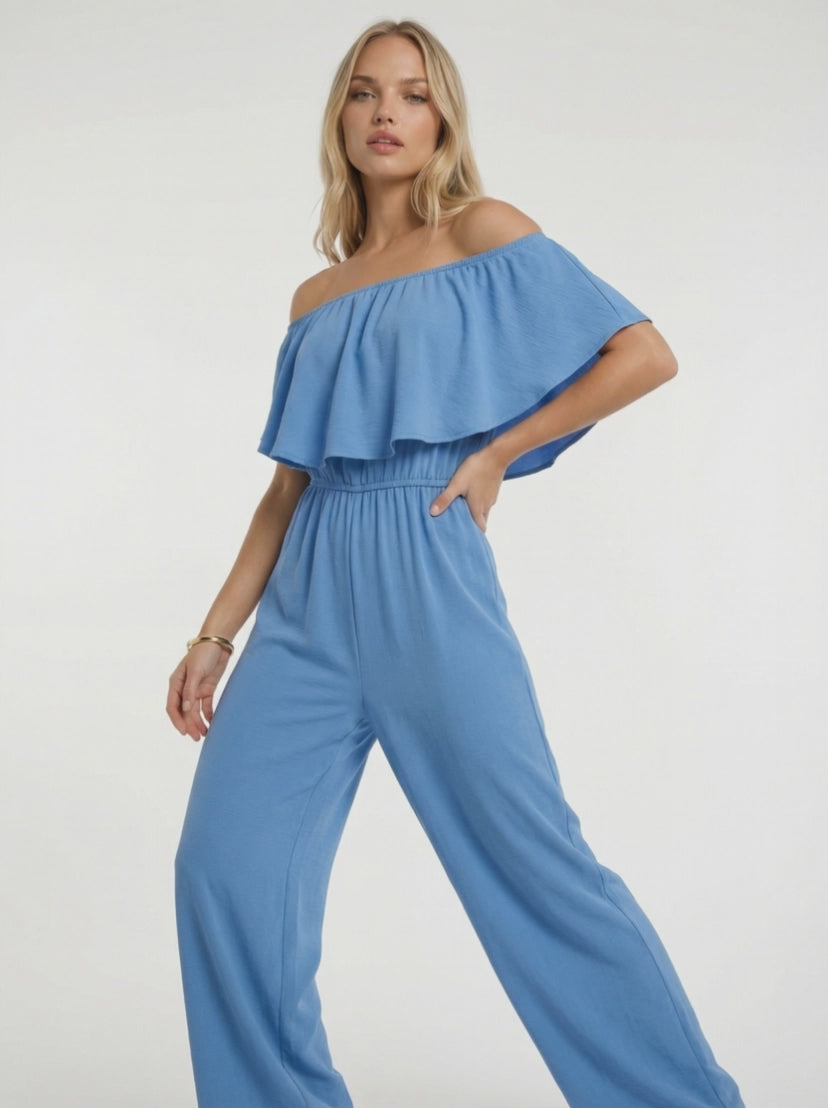 NAPLES – Pocket Wijde Pijpen Jumpsuit – 0161